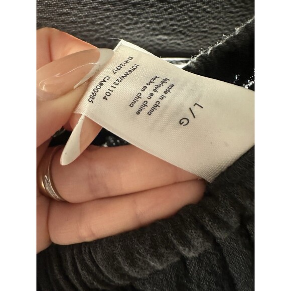 We Wore What Tie Waist Linen Pant Size L Washed Black - Picture 4 of 5